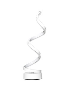 HOMCOM Modern Wave-Shaped LED Table Lamp, White B31-249