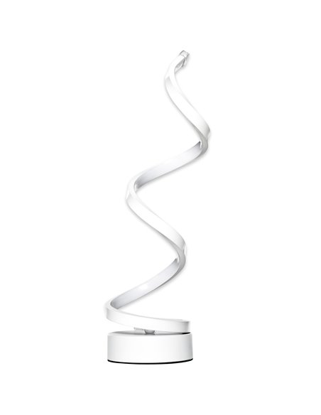 HOMCOM Modern Wave-Shaped LED Table Lamp, White B31-249 - pic 25899 | FastDaddyshop