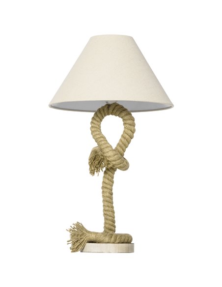 HOMCOM Nautical Style Table Lamp with Fabric Lampshade, Beige B31-404V70BG - pic 25935 | FastDaddyshop