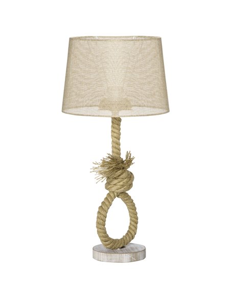 HOMCOM Nautical Table Lamp, Farmhouse Bedside Lamp, Beige B31-403V70BG - pic 25944 | FastDaddyshop