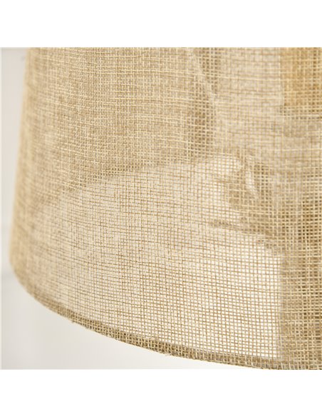 HOMCOM Nautical Table Lamp, Farmhouse Bedside Lamp with Knotted Rope and Fabric Lampshade for Bedroom, Study, Living Room, Beige - pic 25950 | FastDaddyshop