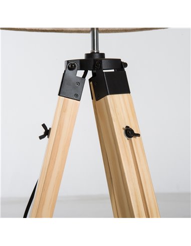 HOMCOM Tripod Floor Lamp E27 Bulb Compatible, Cream Shade B31-014CW