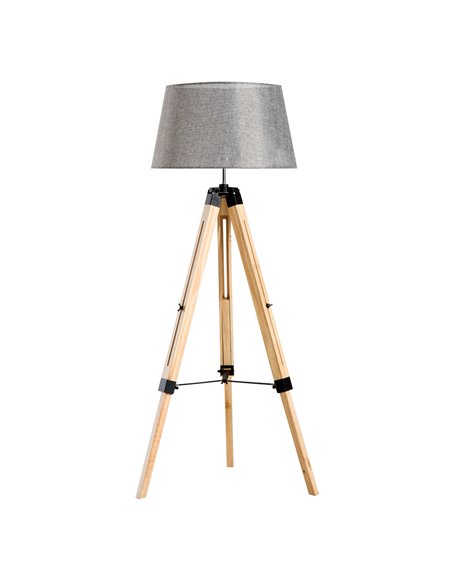 HOMCOM Tripod Floor Lamp E27 Bulb Compatible, Grey Shade B31-014GY - pic 25963 | FastDaddyshop
