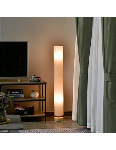 HOMCOM 120 cm Modern Wooden Floor Lamp, Beige B31-027CW