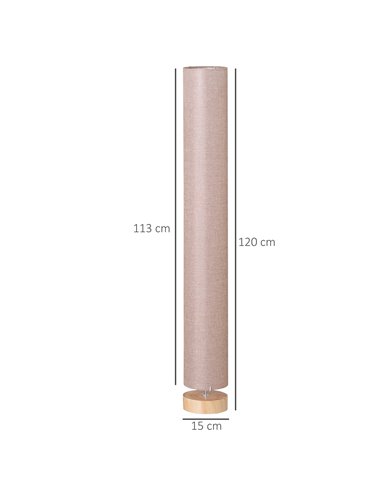 HOMCOM 120 cm Modern Wooden Floor Lamp, Beige B31-027CW