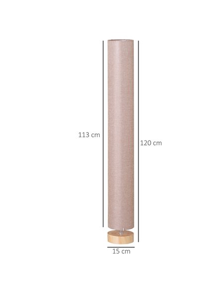 HOMCOM 120 cm Modern Wooden Floor Lamp, Beige B31-027CW - pic 25973 | FastDaddyshop