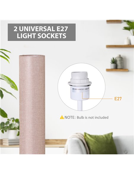HOMCOM 120 cm Modern Wooden Floor Lamp, Beige B31-027CW - pic 25974 | FastDaddyshop