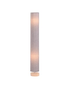 HOMCOM 120H cm Wooden Base Fabric Floor Lamp with Linen Fabric, Grey B31-027GY
