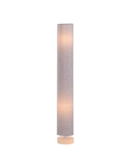 HOMCOM 120H cm Wooden Base Fabric Floor Lamp with Linen Fabric, Grey B31-027GY - pic 25980 | FastDaddyshop