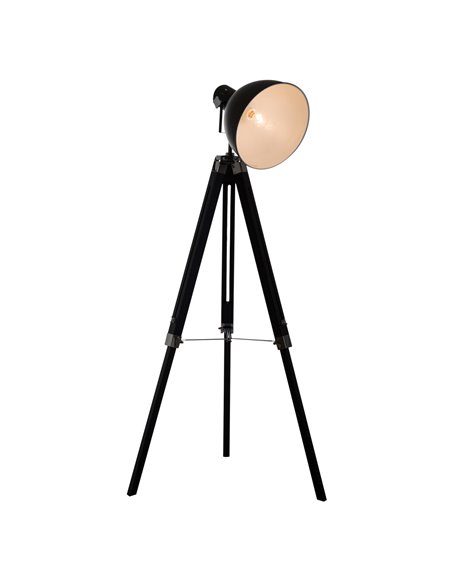HOMCOM Industrial Tripod Spotlight Reading Floor Lamp, Black and White B31-036WT - pic 25998 | FastDaddyshop