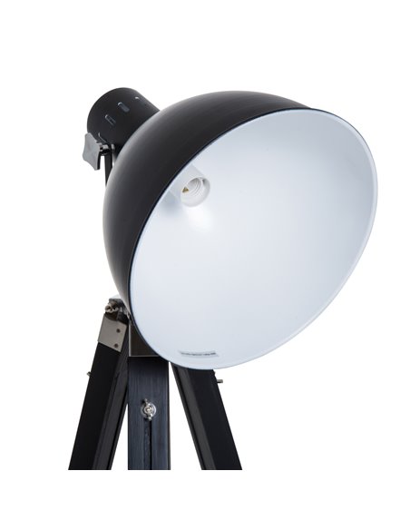 HOMCOM Industrial Tripod Spotlight Reading Floor Lamp, Black and White B31-036WT - pic 26006 | FastDaddyshop
