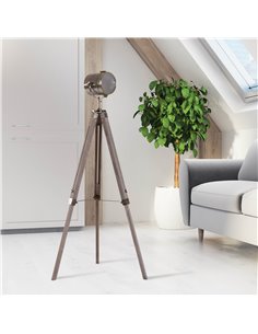 HOMCOM Vintage Tripod Floor Lamp, Retro Industrial Photography Light B31-077 2