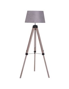 HOMCOM Wooden Adjustable Tripod Free Standing Floor Lamp B31-118V01