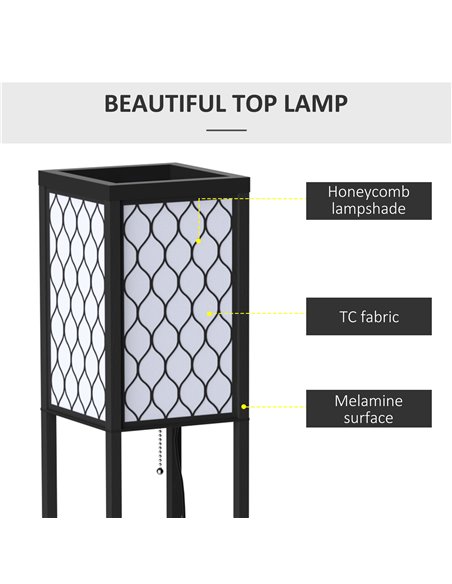 HOMCOM Modern Standing Lamp with 4-tier Open Shelves 833-622V01 - pic 26037 | FastDaddyshop
