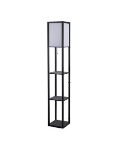 HOMCOM Modern Shelf Floor Lamp wiyh Soft Light, 4-tier Open Shelves, 833-623V01