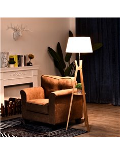 HOMCOM Tripod Floor Lamp Light E27 Base, 156cm, White B31-134 2