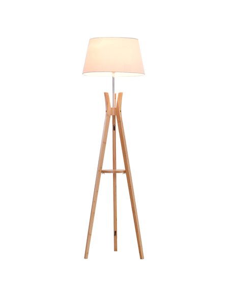 HOMCOM Tripod Floor Lamp Light E27 Base, 156cm, White B31-134 - pic 26053 | FastDaddyshop