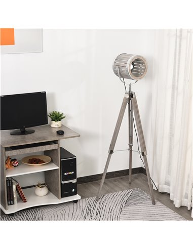 HOMCOM Telescopic Floor Lamp with Adjustable Shade Height B31-145V70