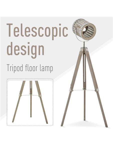 HOMCOM Telescopic Floor Lamp with Adjustable Shade Height B31-145V70 - pic 26084 | FastDaddyshop