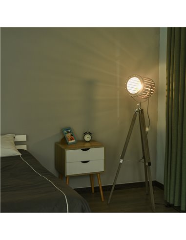 HOMCOM Telescopic Floor Lamp with Adjustable Shade Height B31-145V70