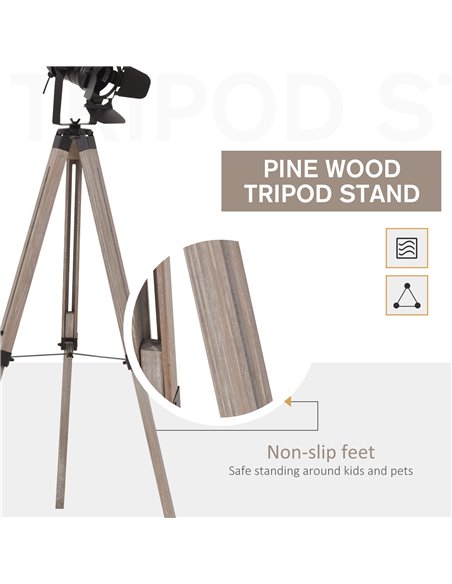 HOMCOM Industrial Style Tripod Floor Lamp, E27 Base B31-147V70 - pic 26093 | FastDaddyshop