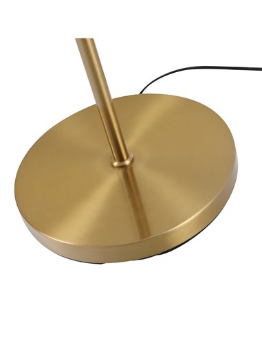 HOMCOM 2 Glass Shade Floor Lamp Metal Pole Cool Modern Decorative w/ Floor Switch Home Office Furnishing Gold