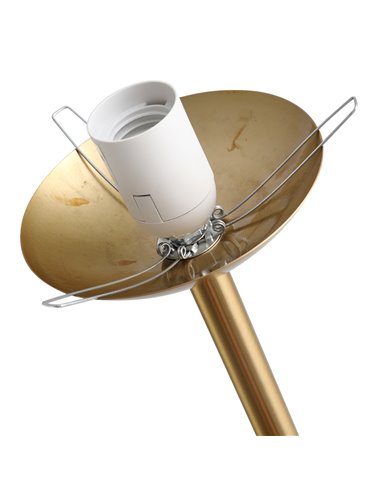HOMCOM 171cm Glass Globe Floor Lamp, Gold B31-171V70GD