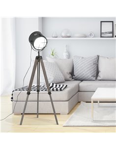 HOMCOM Industrial Style Tripod E27 Base Floor Lamp B31-153 2