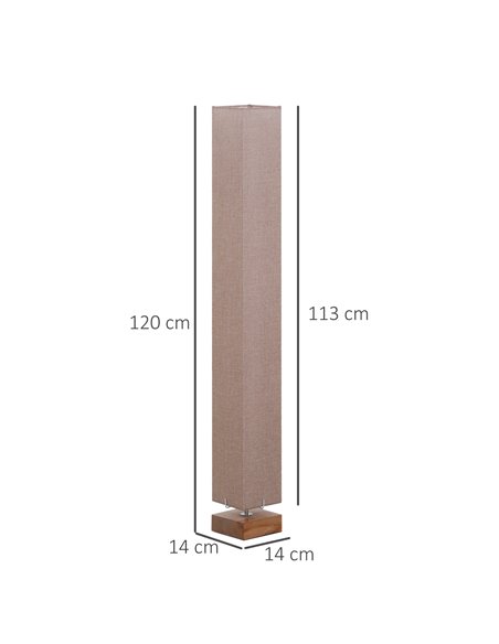HOMCOM 120cm Tall Linen 2 Bulbs Floor Lamp, Cream B31-025V70CW - pic 26153 | FastDaddyshop