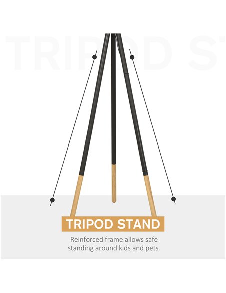 HOMCOM 153cm Steel Tripod Floor Lamp with Foot Switch, Grey B31-212V70 - pic 26163 | FastDaddyshop