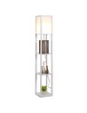 HOMCOM 4-Tier White Shelf Floor Lamp with Storage Shelf 833-623V70WT
