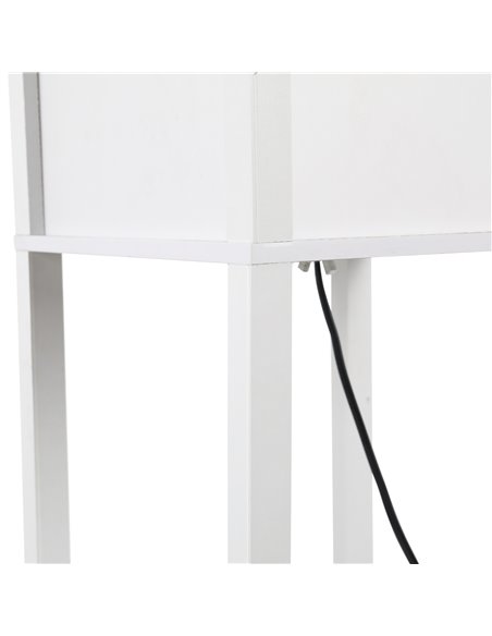 HOMCOM 4-Tier White Shelf Floor Lamp, Floor Light with Storage Shelf, Reading Standing Lamp - pic 26175 | FastDaddyshop