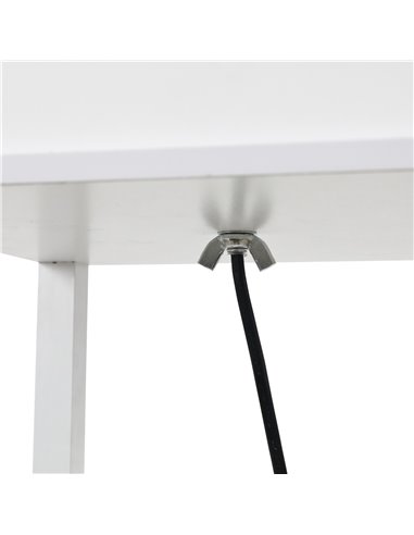 HOMCOM 4-Tier White Shelf Floor Lamp, Floor Light with Storage Shelf, Reading Standing Lamp