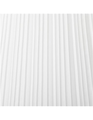 HOMCOM Steel Floor Lamp with Pleated Fabric Lampshade, White and Silver B31-265