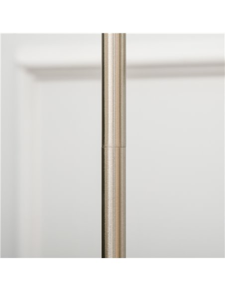 HOMCOM Steel Floor Lamp with Pleated Fabric Lampshade, White and Silver B31-265 - pic 26195 | FastDaddyshop
