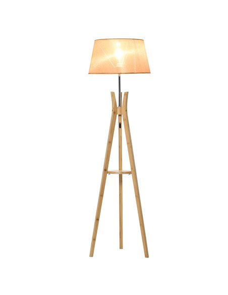 HOMCOM Tripod Floor Lamp Light E27 Base, 156cm, Beige B31-134BG - pic 26224 | FastDaddyshop