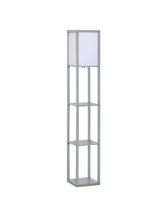 HOMCOM 4-Tier Floor Lamp with Shelf, Grey 833-623V70GY