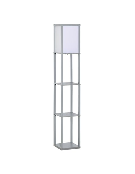 HOMCOM 4-Tier Floor Lamp with Shelf, Grey 833-623V70GY - pic 26232 | FastDaddyshop
