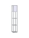 HOMCOM 4-Tier Floor Lamp with Shelf, Grey 833-623V70GY