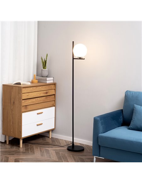 HOMCOM Modern Floor Lamp with Pedal Switch, Black B31-351V70BK - pic 26269 | FastDaddyshop