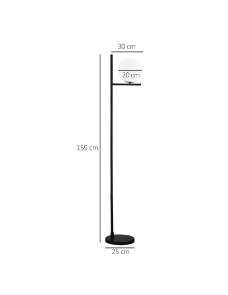 HOMCOM Modern Floor Lamp with Pedal Switch, Black B31-351V70BK - pic 26270 | FastDaddyshop