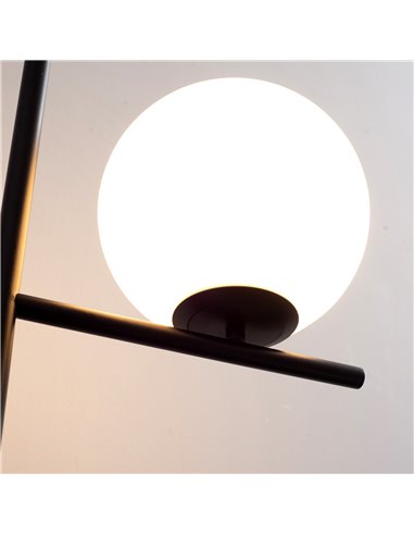 HOMCOM Modern Floor Lamp with Pedal Switch, Black B31-351V70BK