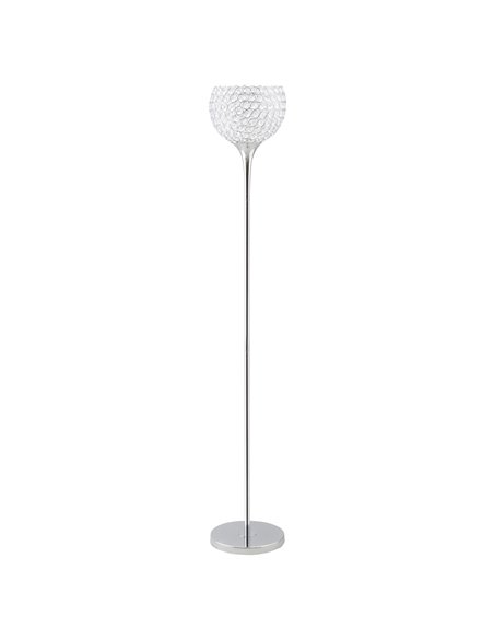 HOMCOM Modern Floor Lamp with K9 Crystal Lampshade, Silver B31-352 - pic 26277 | FastDaddyshop