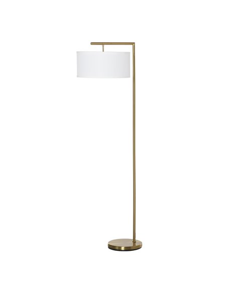 HOMCOM Floor Lamp with Linen Lampshade, Gold and White B31-254V70 - pic 26286 | FastDaddyshop