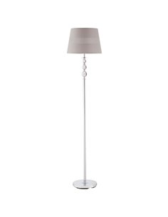 HOMCOM Floor Lamp with Hollow Out Fabric Shade, Grey B31-369