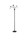HOMCOM Arc Tree Floor Lamp with 3 Adjustable Rotating Lights, Black B31-389V70