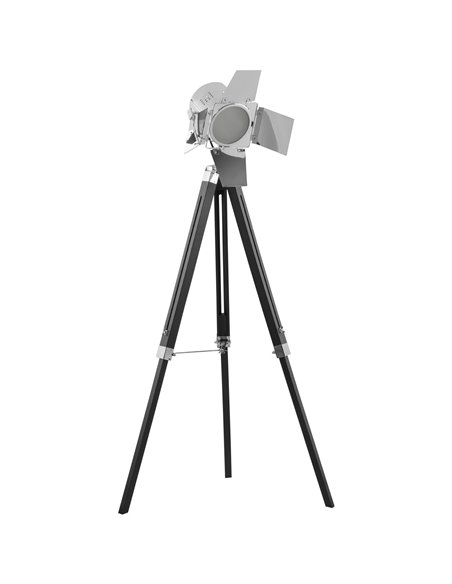 HOMCOM Industrial Tripod Floor Lamp, Black and Silver B31-074V70BK - pic 26322 | FastDaddyshop