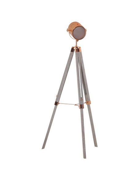 HOMCOM Industrial Tripod Floor Lamp, Grey and Rose Gold B31-077V70GD - pic 26331 | FastDaddyshop