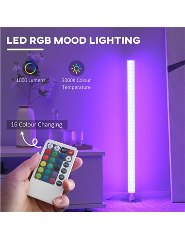 HOMCOM RGB Dimmable LED Corner Lamp with Remote Control B31-364V70