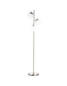 HOMCOM 3-Light Tree Floor Lamps, with Globe Lampshade, Silver B31-319V70SR